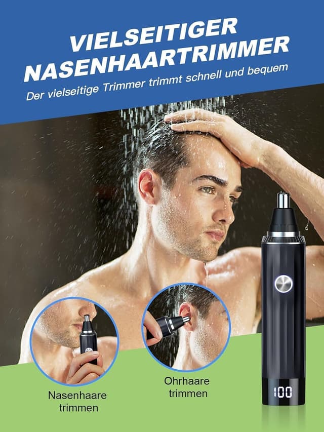Thumbnail 5 de Nasenhaartrimmer 2‑in‑1 USB‑wiederaufladbar mit LED 💈