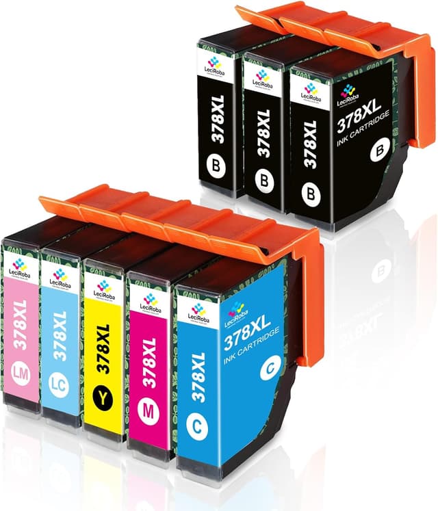 Detalle de LeciRoba 378XL Cartuchos para Epson XP-8000/15000