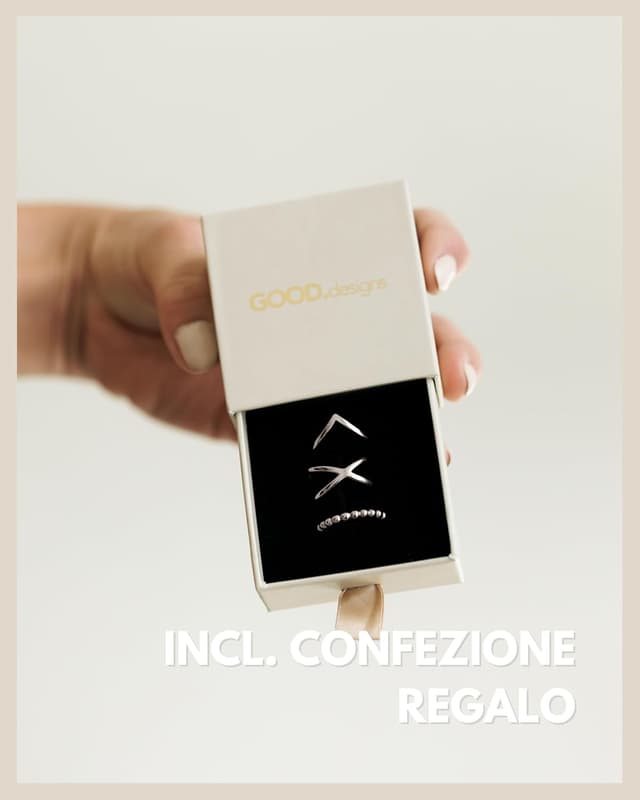 Detalle de GD GOOD.designs set di anelli regolabili in acciaio inox (3 pezzi) impermeabili, impilabili in argento, oro 18K e oro rosa