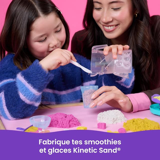 Detalle 2 de Kinetic Sand Sable Magique La Fabrique Smoothies 396 g + 9 accessoires