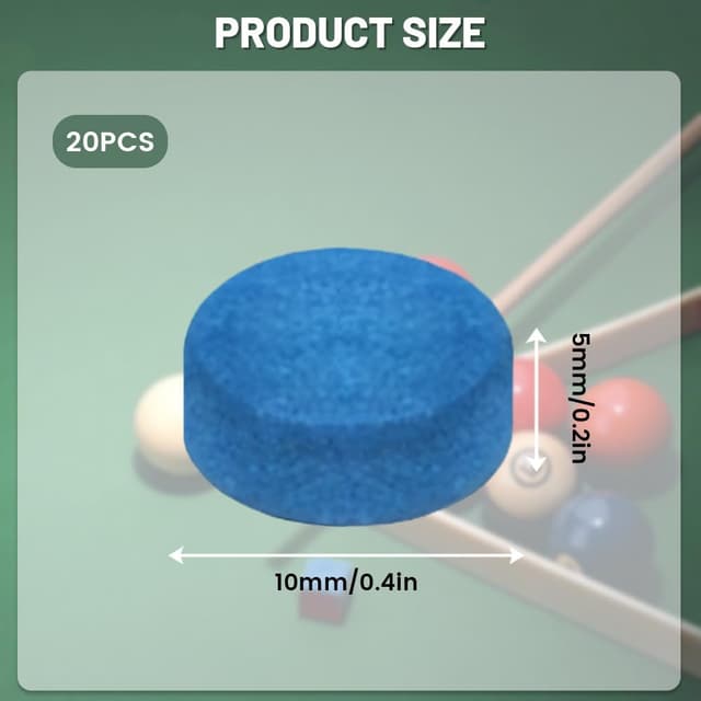 Detalle de flintronic – 20 embouts de queue de billard en cuir dur (bleus) pour snooker et pool