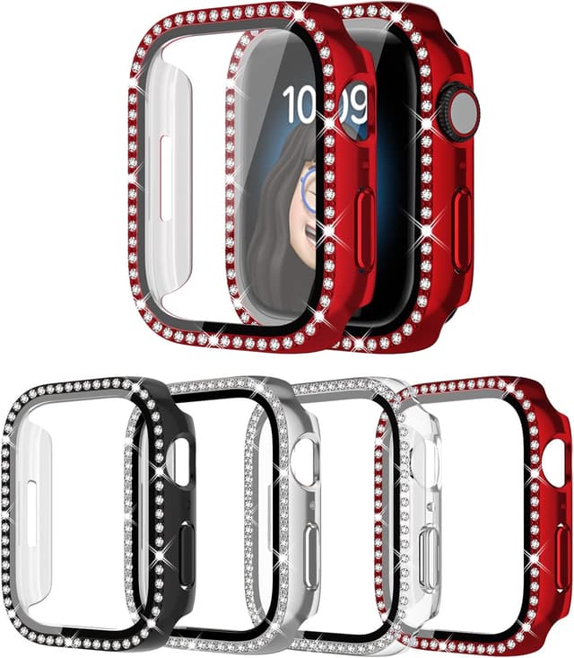 Thumbnail 6 de 4 Pack Bling Case for Apple Watch Series 11 (2025) / Series 10 42mm — Glitter Rhinestone Protective Cover