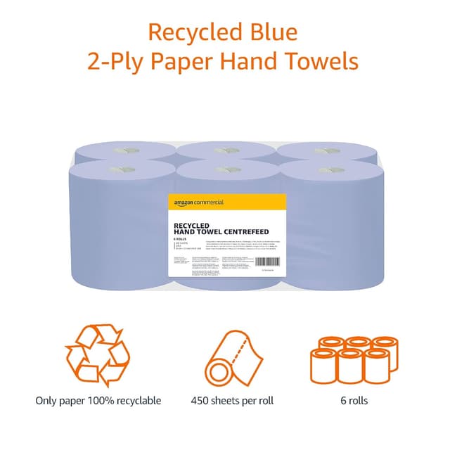 Thumbnail 3 de AmazonCommercial Multipurpose Wiping Paper 6 rolls 🧻