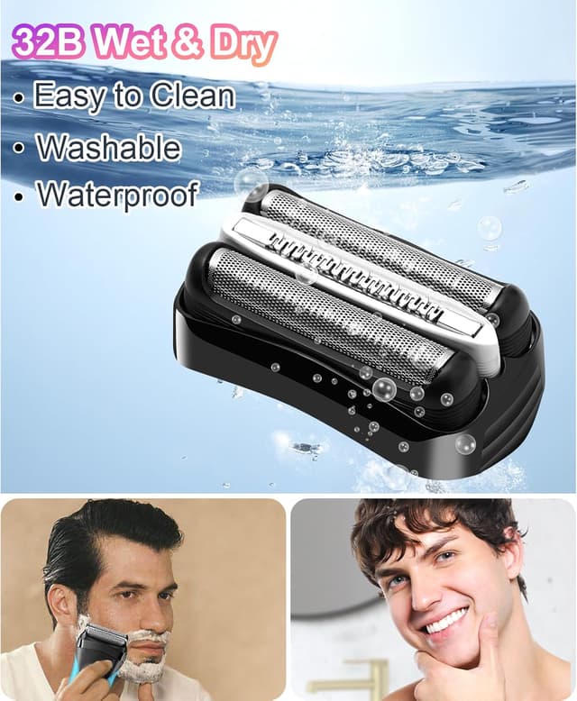 Detalle 2 de Têtes de rasoir 32B Series 3 compatibles Braun 2 pcs 🪒