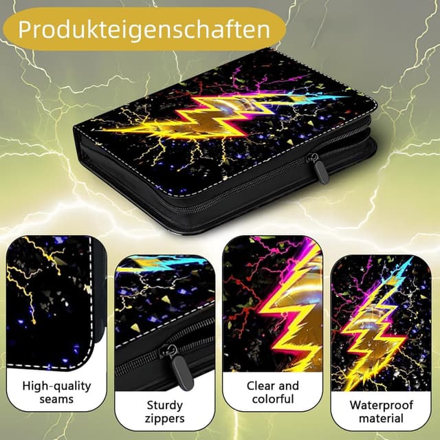 Detalle de ShifenHong Sammelalbum groß für Sammelkarten mit Reißverschluss und 3-Ring-Mechanik