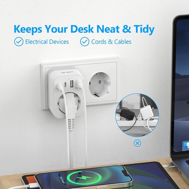 Thumbnail 5 de Multiprise Murale JSVER 5 en 1 3600 W