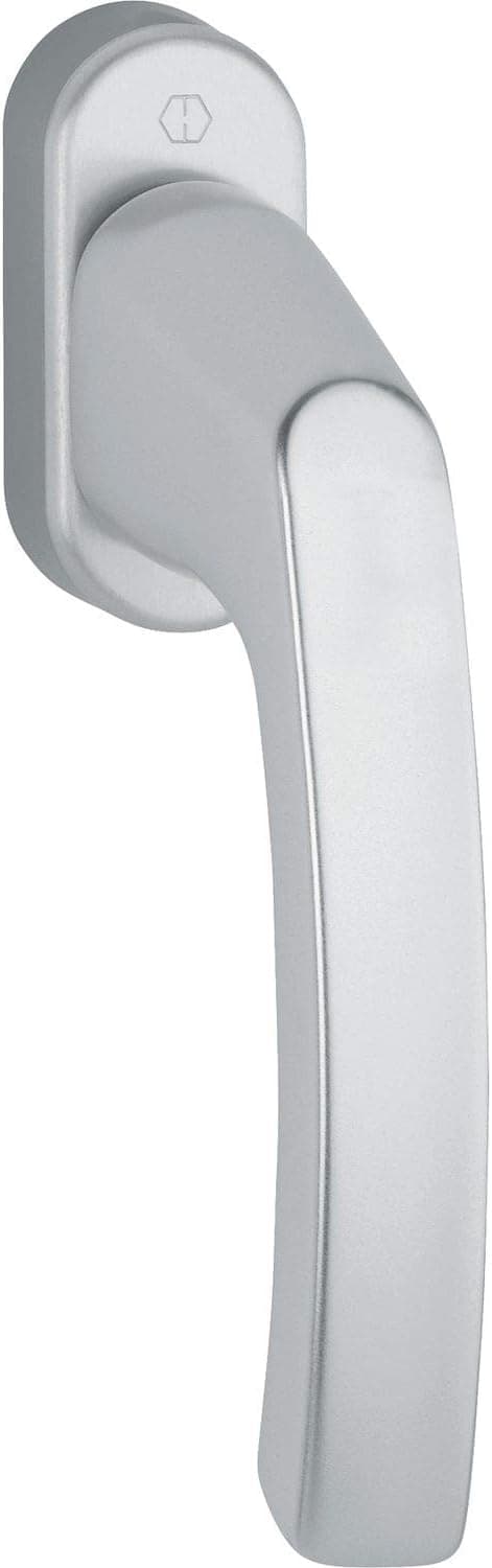 Detalle de Hoppe 10774659 LIÈGE poignée de fenêtre à visser plaqué argent anodisé 7 x 40 cm