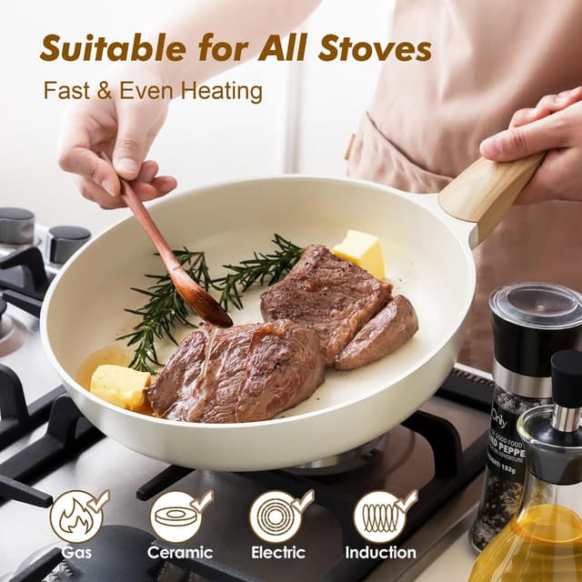 Thumbnail 2 de SENSARTE Ceramic Nonstick Skillet 8 Inch