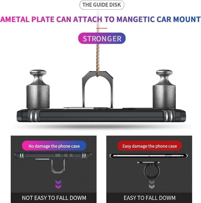 Thumbnail 6 de LeYi Handyhülle für Xiaomi Redmi Note 13 Pro 4G mit Ringhalter, 2 Schutzgläsern & 2 Kamera-Folien (schwarz)