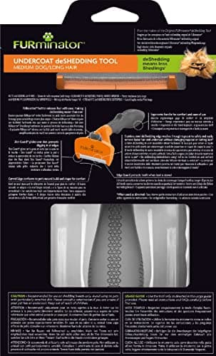Detalle de FURminator deShedding talla M para perros medianos de pelo largo