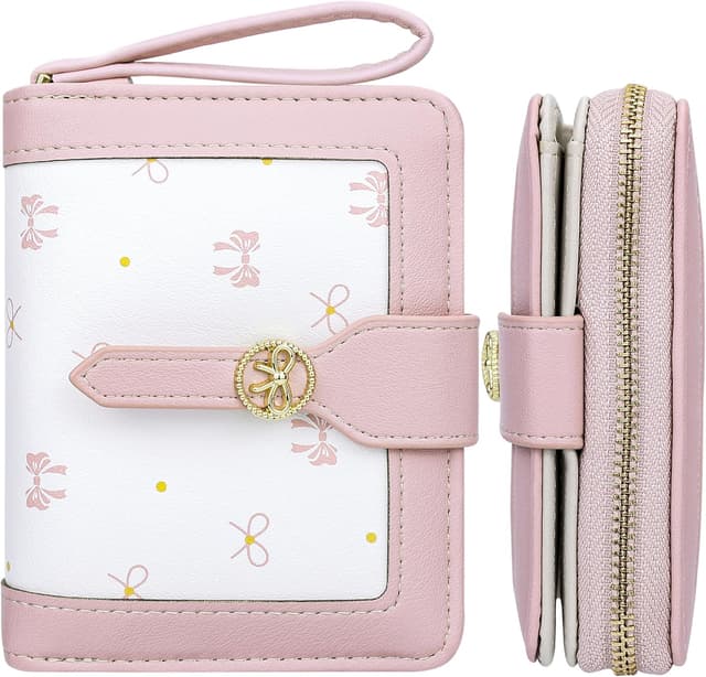 Thumbnail 6 de Farcauo mini porte-monnaie pour femme à nœud bleu – format portefeuille compact