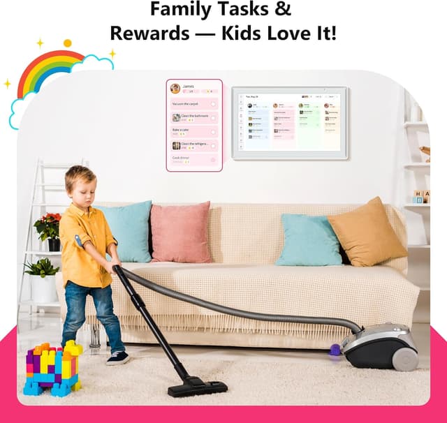 Thumbnail 6 de BIGASUO 21.5" Digital Calendar with Full HD Touchscreen, Smart Family Planner & LED Reminder Light