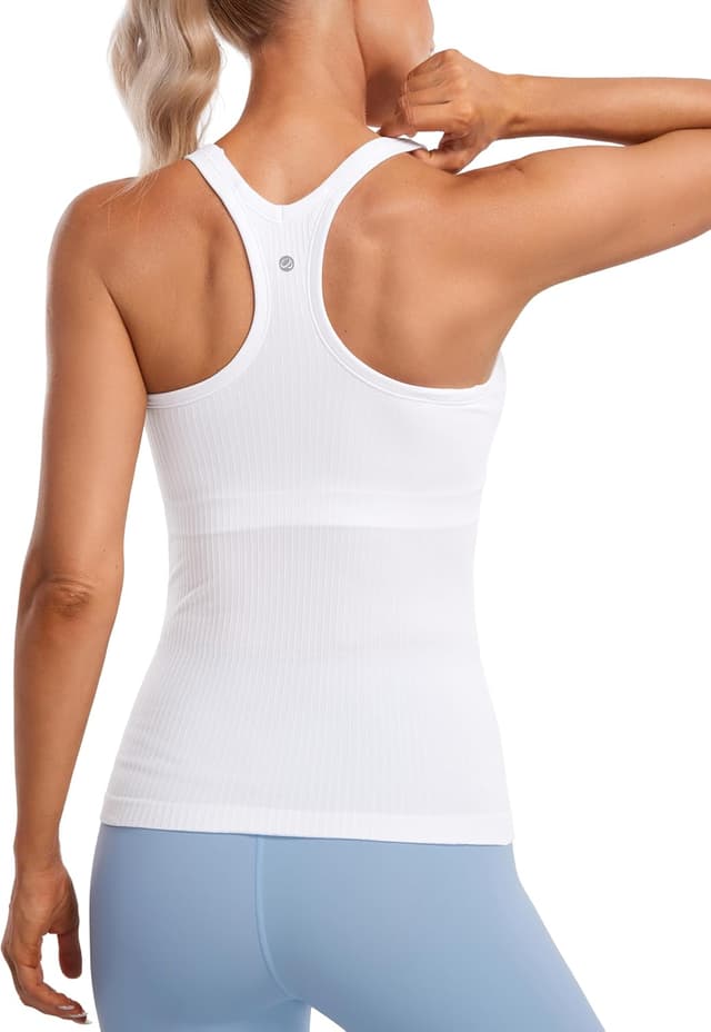 Detalle de CRZ YOGA Seamless Racerback Padded Canottiera Donna con reggiseno integrato
