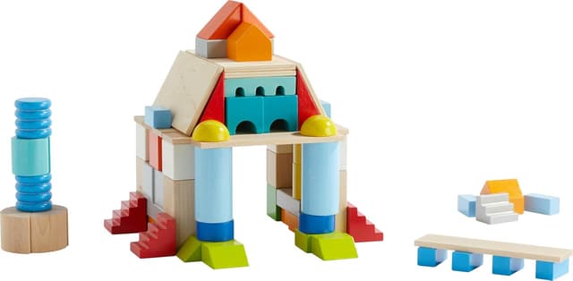 Thumbnail 6 de HABA Basis Holzbausteine 85 bunte Bausteine mit Baumwolltasche (ToyAward 2024) – für Kinder ab 1 Jahr