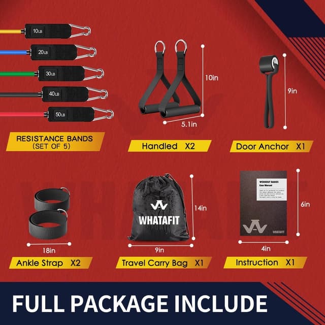Thumbnail 3 de WHATAFIT Resistance Bands 5 levels 🏋