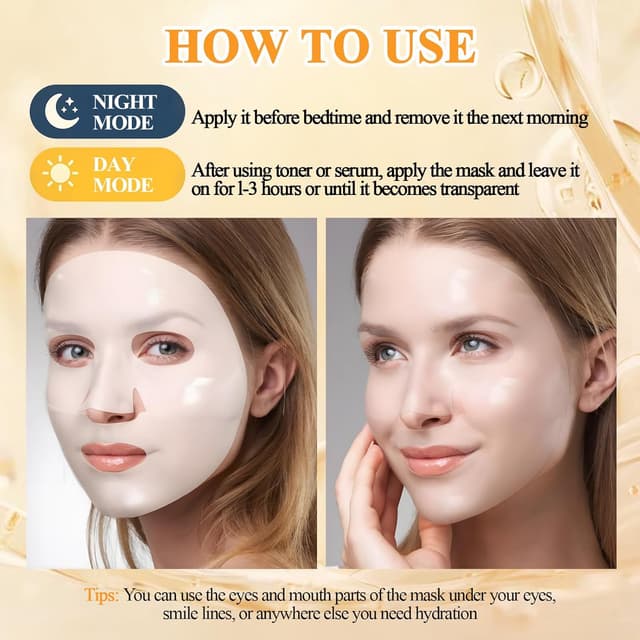 Detalle de Maschera viso in idrogel al collagene (confezione da 5 fogli) per luminosità istantanea