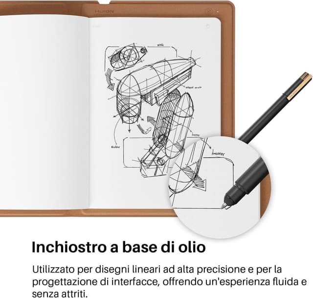 Detalle de Confezione da 5 ricariche di ricambio per penna a sfera Huion Note