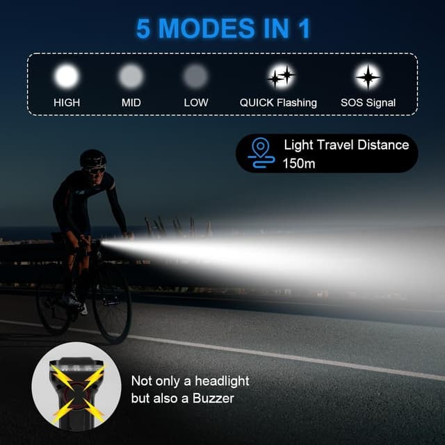 Thumbnail 1 de URAQT Luci Bicicletta LED 9500 lumen