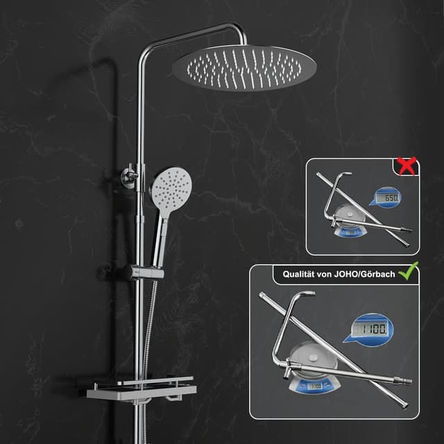 Detalle 2 de Columna de Ducha ajustable D30cm