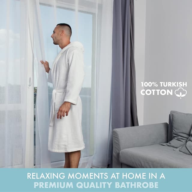 Thumbnail 1 de Twinzen Accappatoio Uomo con Cappuccio in Spugna 2 Tasche