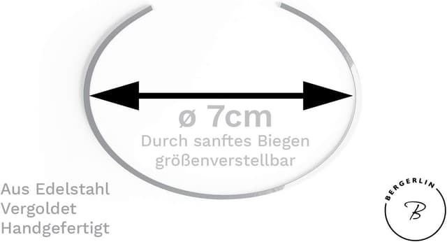 Detalle de BERGERLIN Armband mit Unendlichkeitssymbol & Herz/Anker/Om – verstellbares Schmuckarmband (vergoldete Edelstahl-Optik)