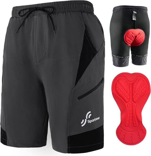 Thumbnail 6 de Sportneer MTB Radlerhose für Herren mit 3D-Polster, 4 Taschen und UV-Schutz