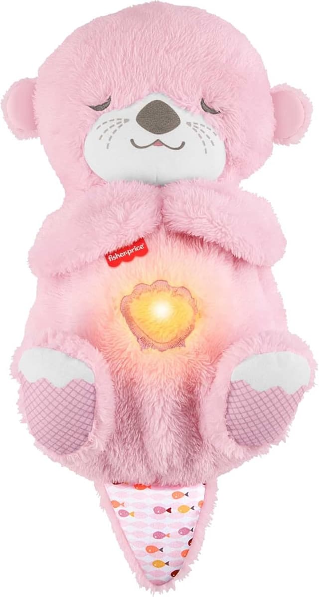 Detalle de Fisher-Price Soothe ‘n Snuggle Otter Plush Sound Machine (Pink) for Newborns 0+ Months