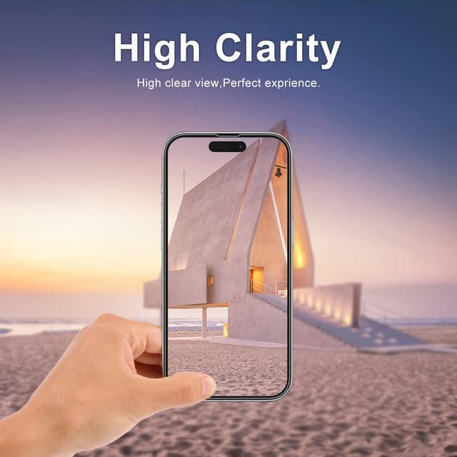 Thumbnail 6 de Tentoki Screen Protector for iPhone 14 Pro Max (6.7 Inch) — 3-Pack tempered glass, 9H scratch resistant