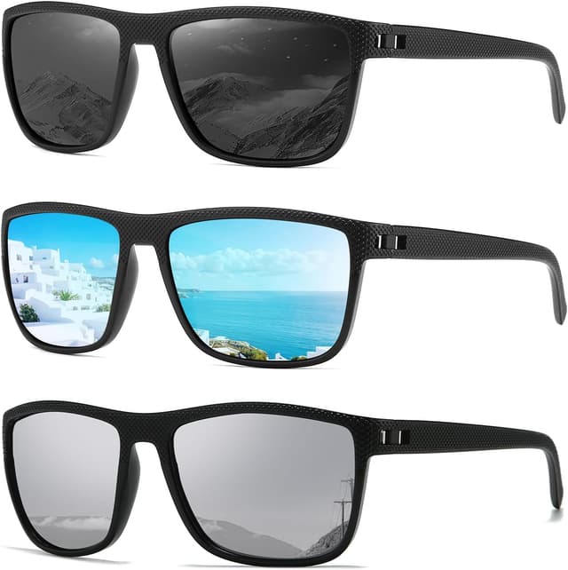 Thumbnail 4 de MASDUN Polarized Square Sunglasses 3-pack ๐ถ