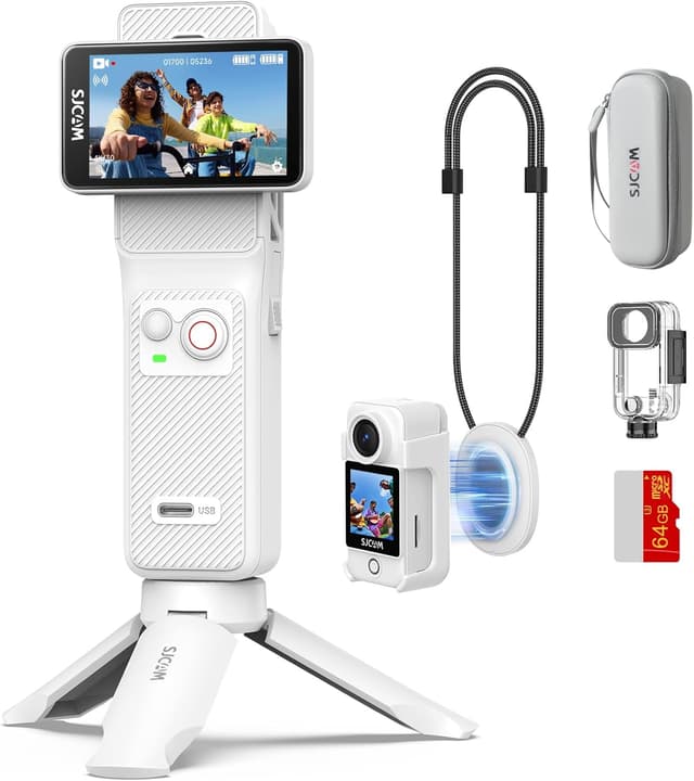 Detalle de SJCAM C400 Vlogging Creators Combo (64GB) – 4K pocket action camera with 6-axis stabilisation