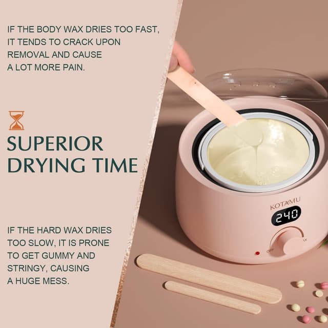 Detalle de KOTAMU Cera Dura 450 g: crema per depilazione per pelli sensibili (viso, corpo, bikini brasiliano)