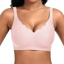 Detalle de Cavotor non-wired seamless support bra with soft padding and extra extender for large breasts