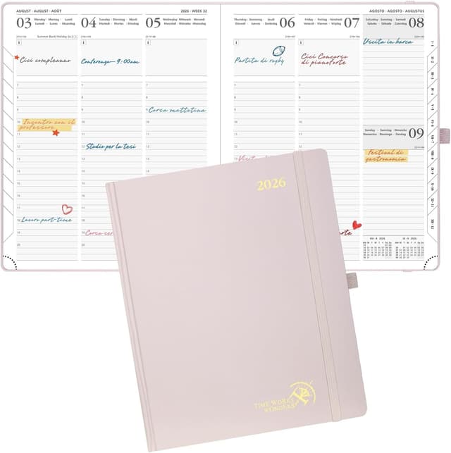 Detalle de POPRUN Agenda 2026 Settimanale Verticale 22 x 16,5 cm