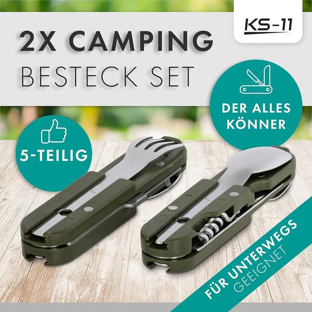 Detalle de KS-11 Campingbesteck Set 6-teilig