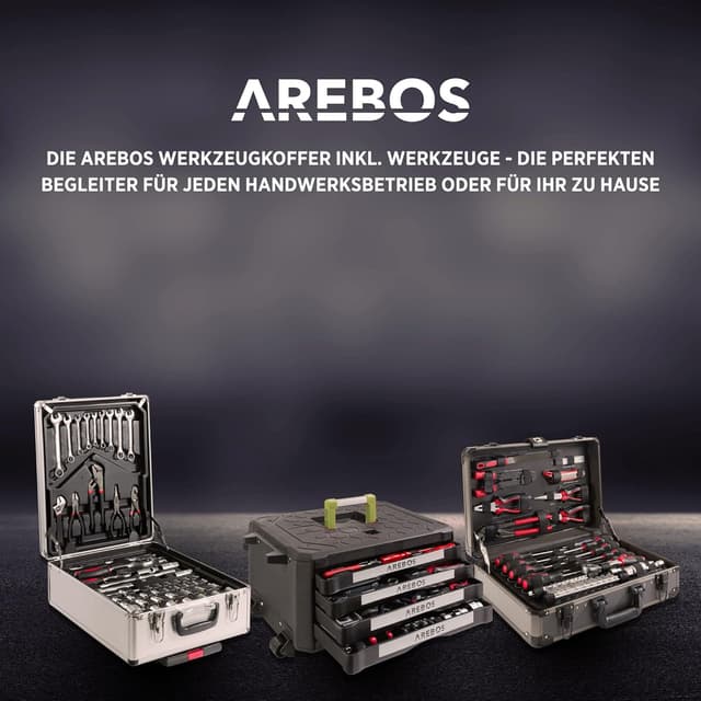 Thumbnail 5 de Arebos Werkzeugkoffer 1200-tlg mit Rollen