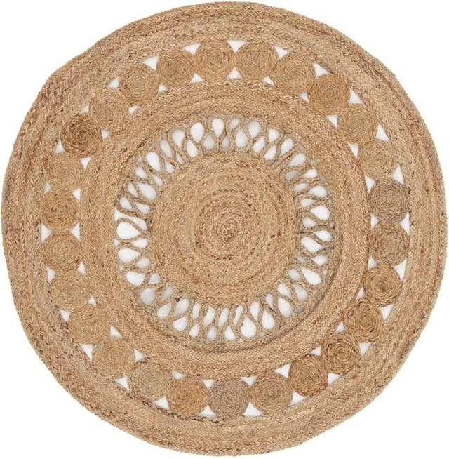 Imagen de CarpetFine Alfombra Redonda de Yute Ella 200 cm ☀ en OfertitasTOP