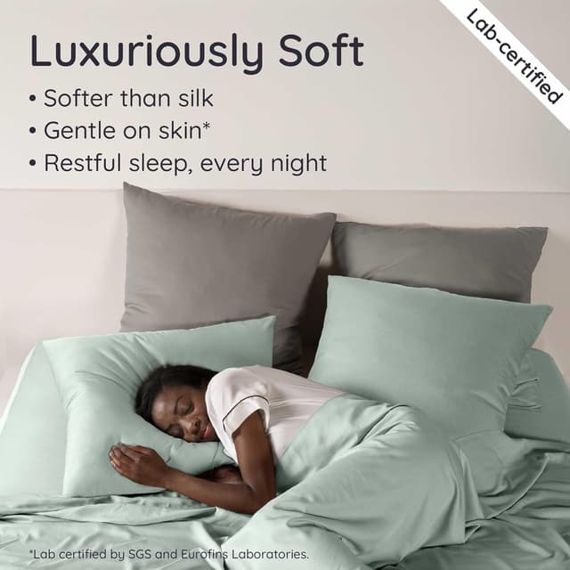 Detalle 2 de Bambaw 100% Viscose Bamboo Sheets Queen 16"