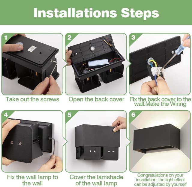 Detalle de Wisdom Line Applique Esterno LED 25W IP65, angolo regolabile 120°, 4000K bianco naturale (nero)