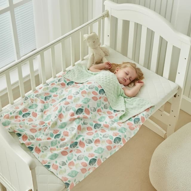 Detalle de JHCHMX Leaf baby blanket 75x100cm