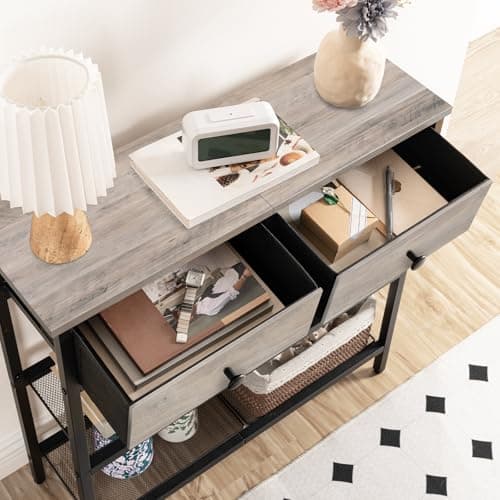 Thumbnail 4 de HOOBRO Mesa de Entrada Industrial con Cajones y Estantes 🛋