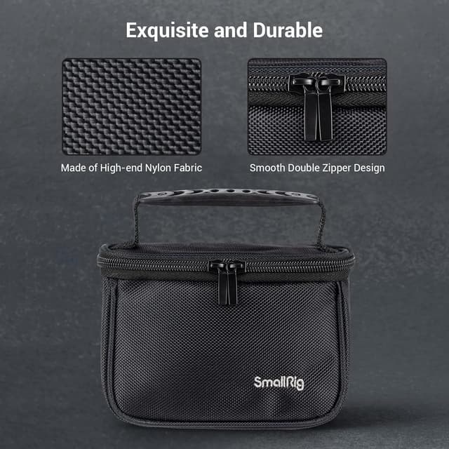 Detalle de SMALLRIG Mini Camera Tasche Bag Protective Carrying Case (3704) – Schutztasche für kleine Kamera-Accessoires, Nylon mit atmungsaktivem Mesh