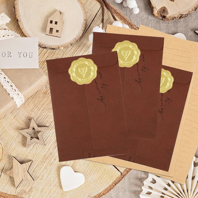 Detalle 2 de 86-piece Vintage Letter Writing Paper & Envelopes Set (A5) with Wax Seal Stickers
