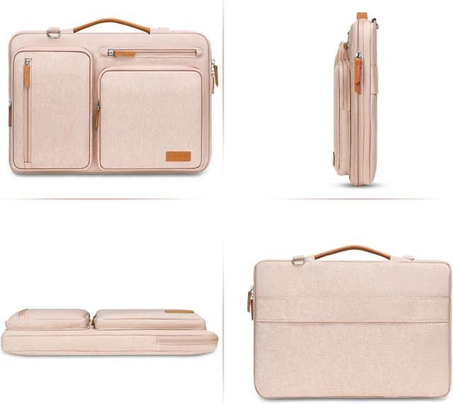 Thumbnail 6 de MOSISO 360 Laptoptasche 15 Zoll (wasserdicht, stoßfest) – Schultertasche mit 4 Reißverschlusstaschen, Khaki