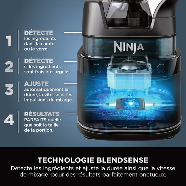 Detalle de Ninja Ninja Detect Power Blender Processor Pro 3-en-1 TB401EUSTGD (1200 W) – mixeur pierre dorée