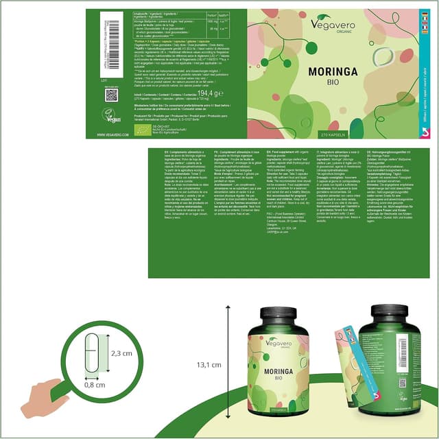 Thumbnail 2 de Vegavero Moringa Oleifera Kapseln 270 Stk.