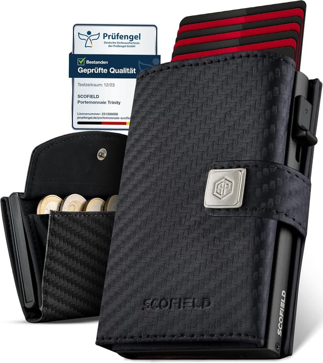 Detalle de SF SCOFIELD Geldbörse Herren Slim Wallet RFID Schutz