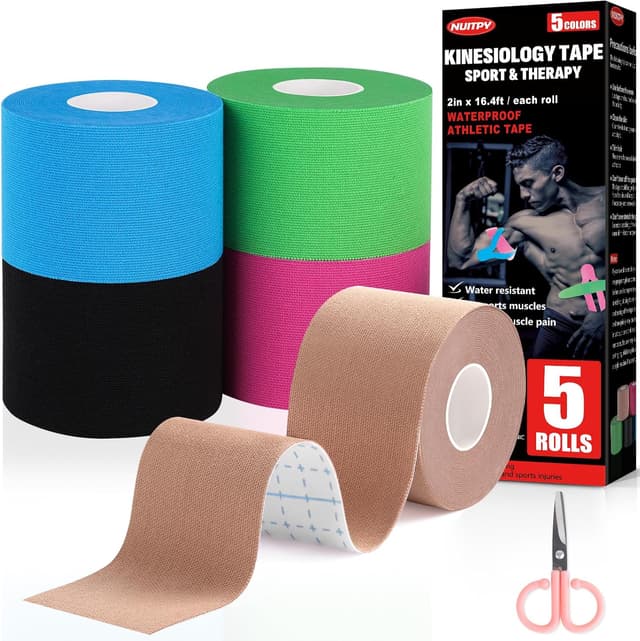 Detalle de Kinesiology Tape 5 Rolls, 2 Inch