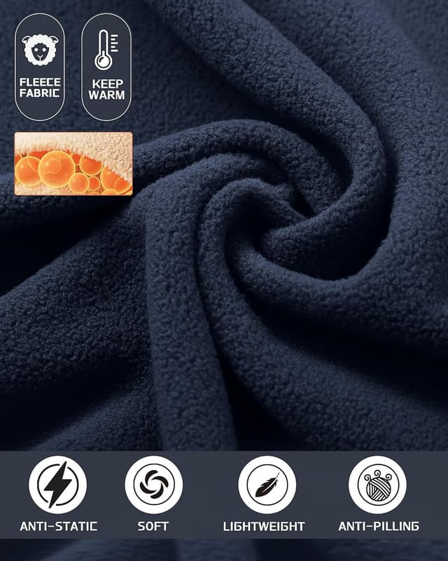 Detalle de 33,000ft Men’s Lightweight Fleece Jacket – Full Zip Microfleece Coat for Outdoor, Hiking & Travel