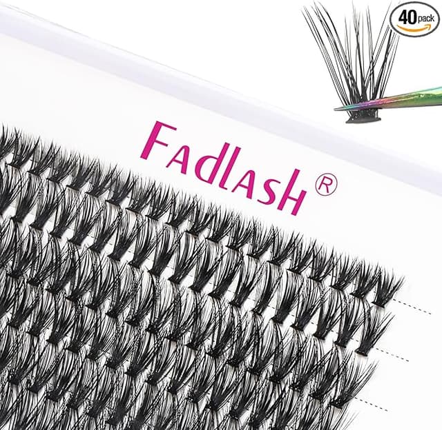 Imagen de Fadlash Pestañas Individuales 40D C Curl 10mm 🍒 120pcs en OfertitasTOP