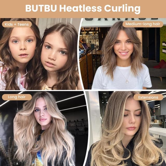 Detalle de BUTBU Bigodino per boccoli senza calore 160 cm